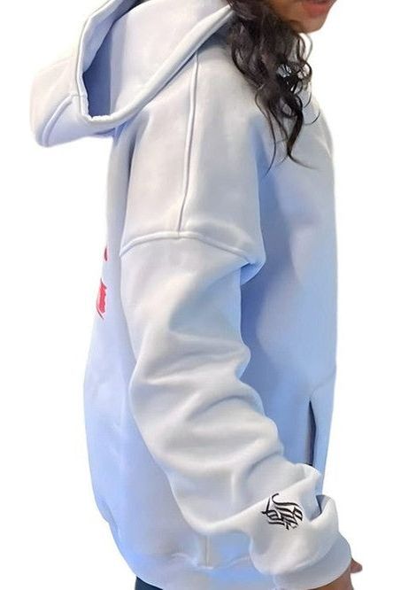 sky blue hoodie
