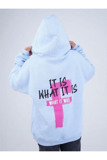 sky blue hoodie