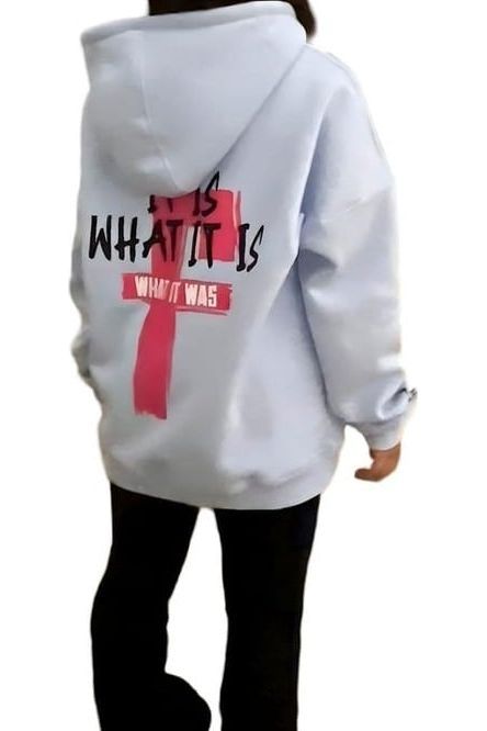 sky blue hoodie